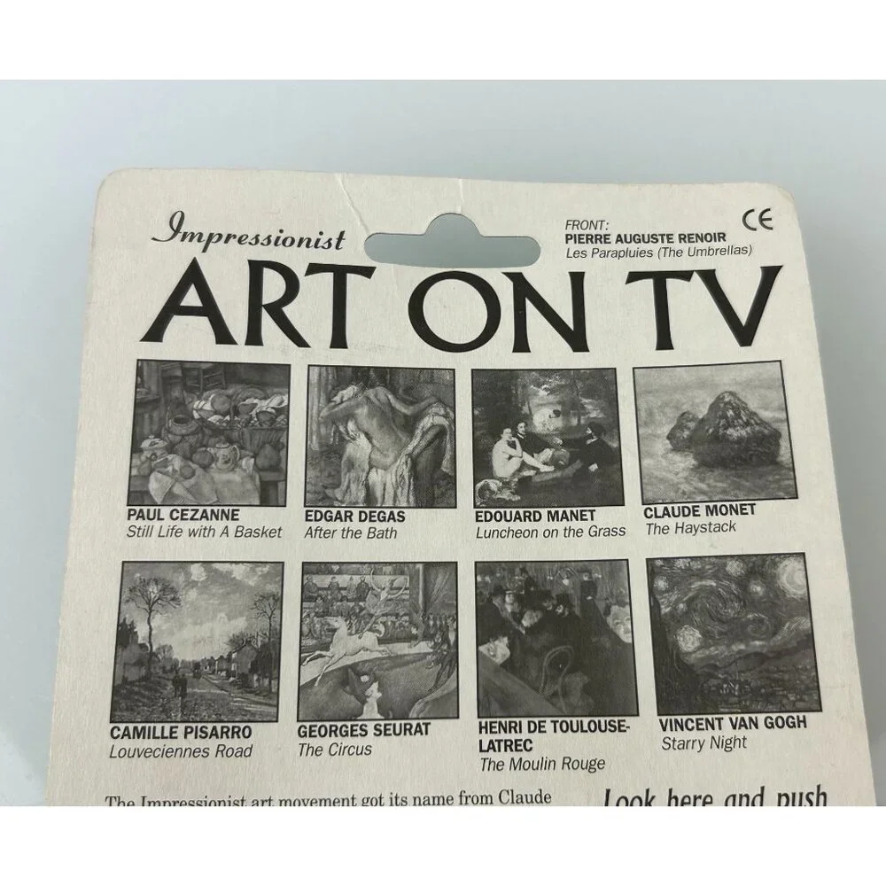 Impressionist Art on TV Viewer Toy Accoutrements Van Gogh Degas Monet 90s VTG